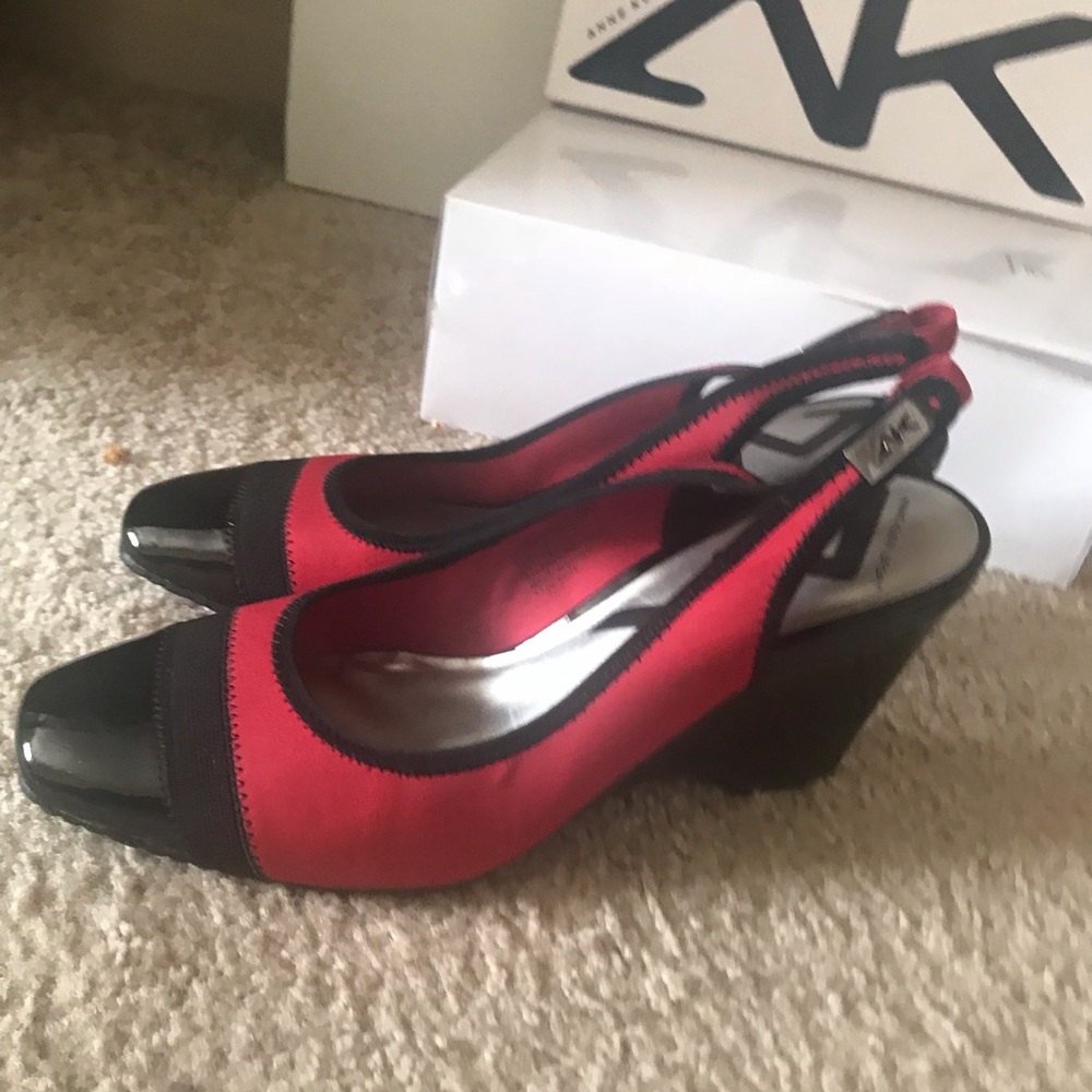 Anne  Klein sports wedge sling back shoe